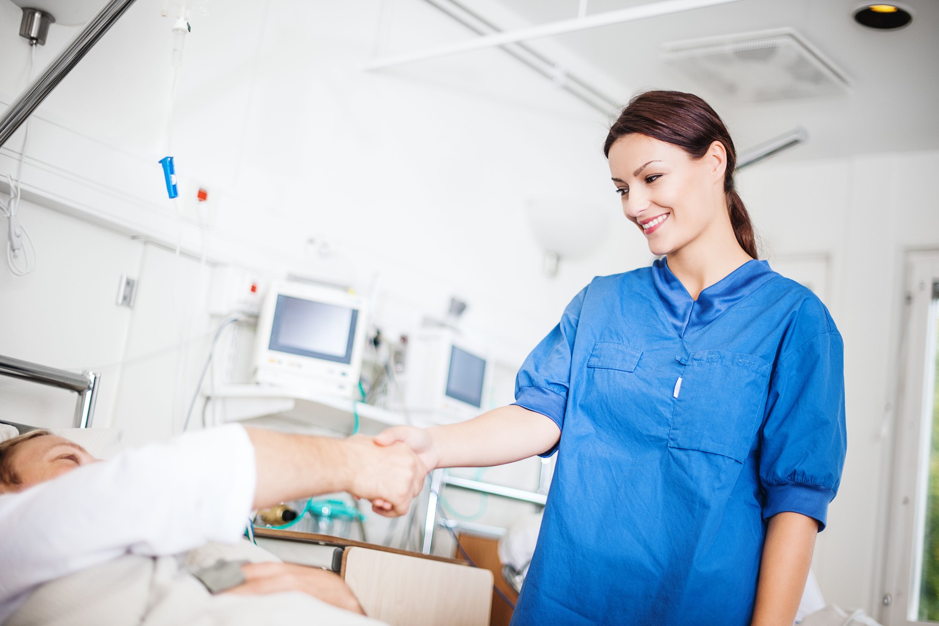 Nurse taking care of patient